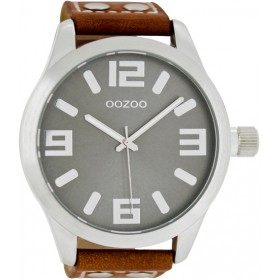 OOZOO Timepieces 51mm Brown Leather Strap C1013